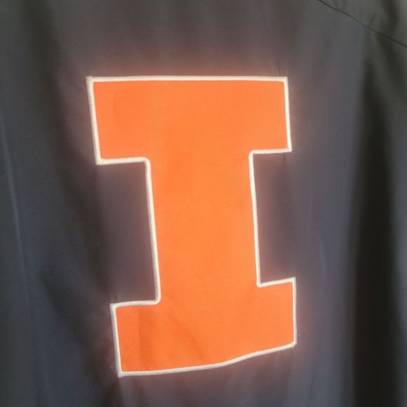 Mens L Illini Illinois Light Spring Jacket Embroidered Colloseum Full Zip Hooded - Picture 8 of 15
